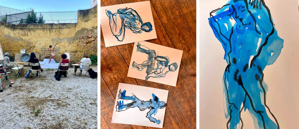 Aula de desenho de modelo vivo